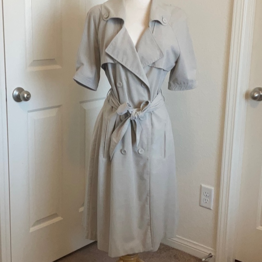 Elegant Gray Trench Dress